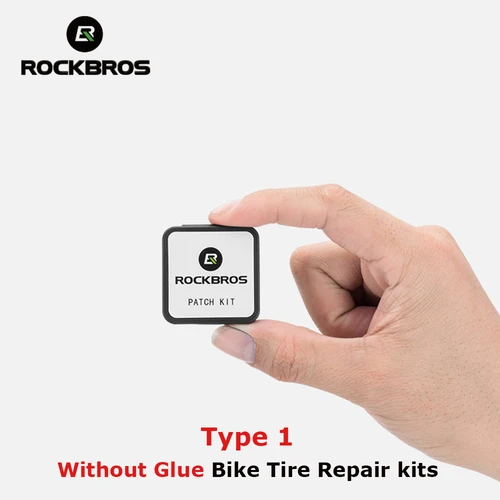 Imagen 2 del producto ROCKBROS-kits de reparación de neumáticos de bicicleta, con pegamento/sin Chip de pegamento, para ciclismo de montaña o de carretera, 2 tipos