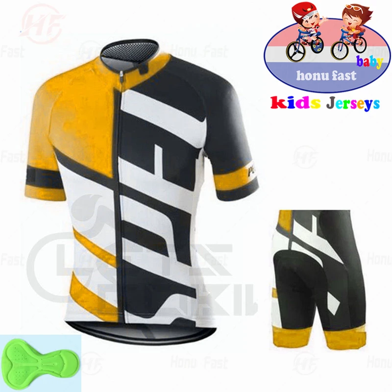 Kids Cycling Clothing 2022 Team Jersey Set Biking Suit Short Sleeve Clothes MTB Children\'s Cycling Wear Summer Triathlon Suit