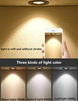 Dimmable LED COB Spotlight Ceiling Lamp AC85-265V 5W 7W 9W 12W 15W 18W 20W Aluminum Recessed Downlights Round LED Panel Light 5