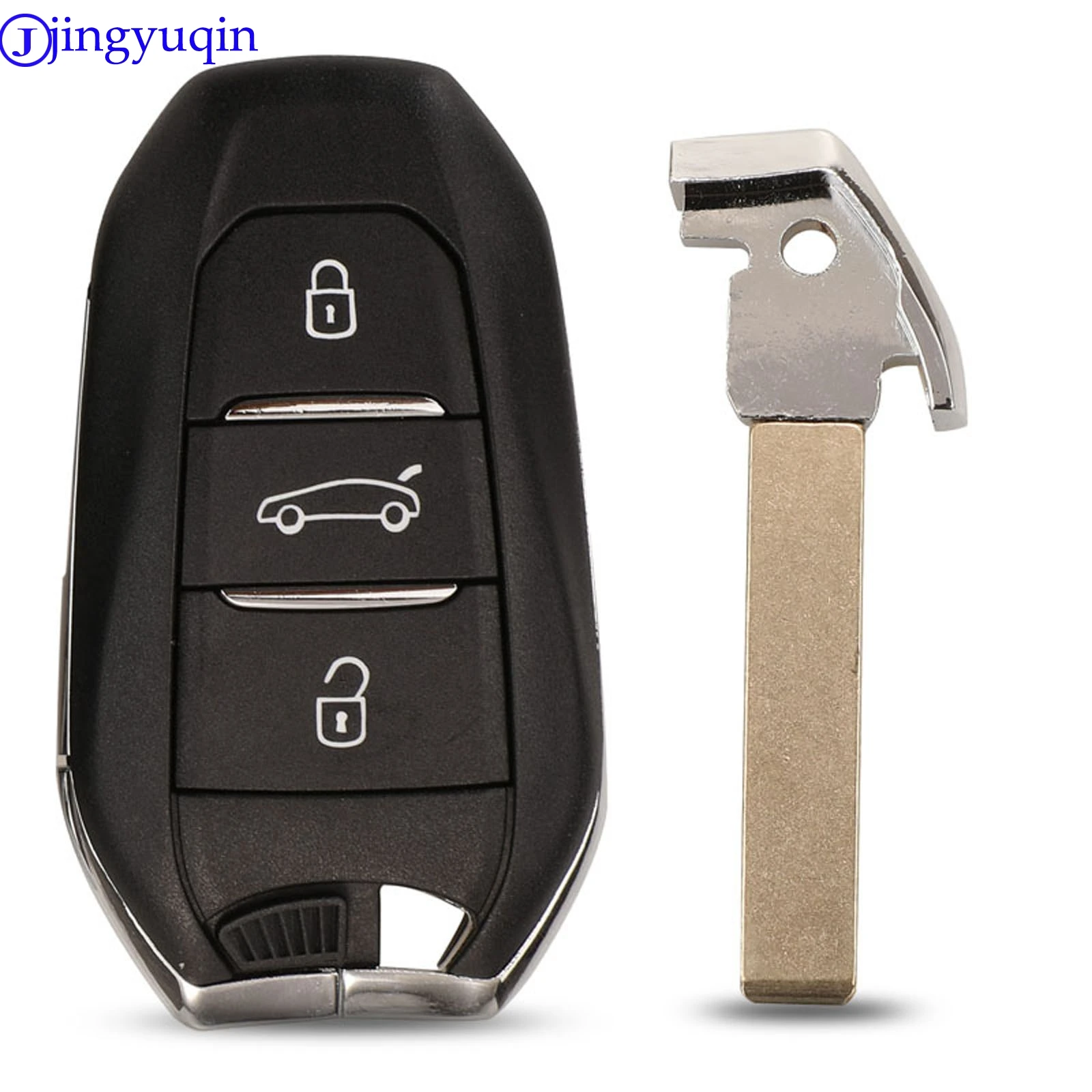 jingyuqin Smart Remote Car Key Shell Case Cover 3 Buttons For Peugeot 308 508 For Citroen C4 DS4 DS5 HU83 VA2 Blade