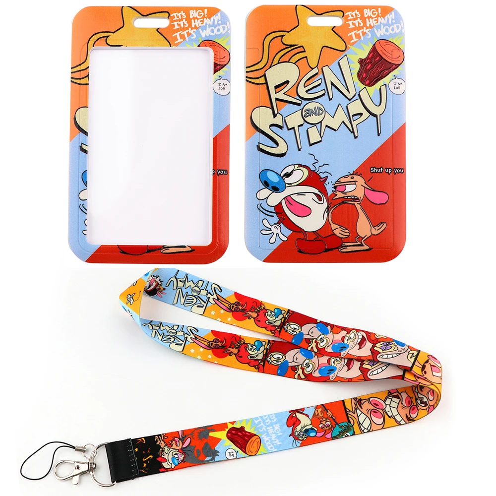 LX831 90s Cartoon Neck Strap Lanyard ID Bank Card Badge Holder Neckband Phone Rope for Pendant USB Key Cord Lariat Kids Gifts