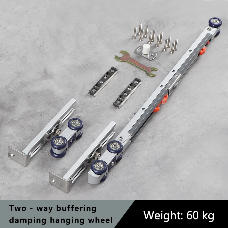 TOPKNORR  Sliding Door Heavy Line Wooden Door Hanging Rail Pulley Kitchen Door Bathroom Slides