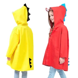 Chubasquero impermeable de dinosaurio para niños, chaqueta de lluvia para niños y niñas, gabardina para exteriores, Poncho para estudiantes