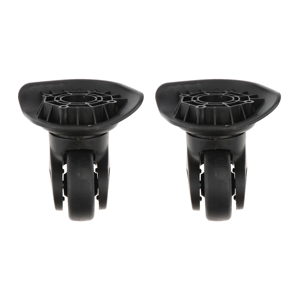 1 Set (2 Pcs) Suitcase Wheels Replacement Suitcase Fixed Spare Casters Black -Loading Bearing