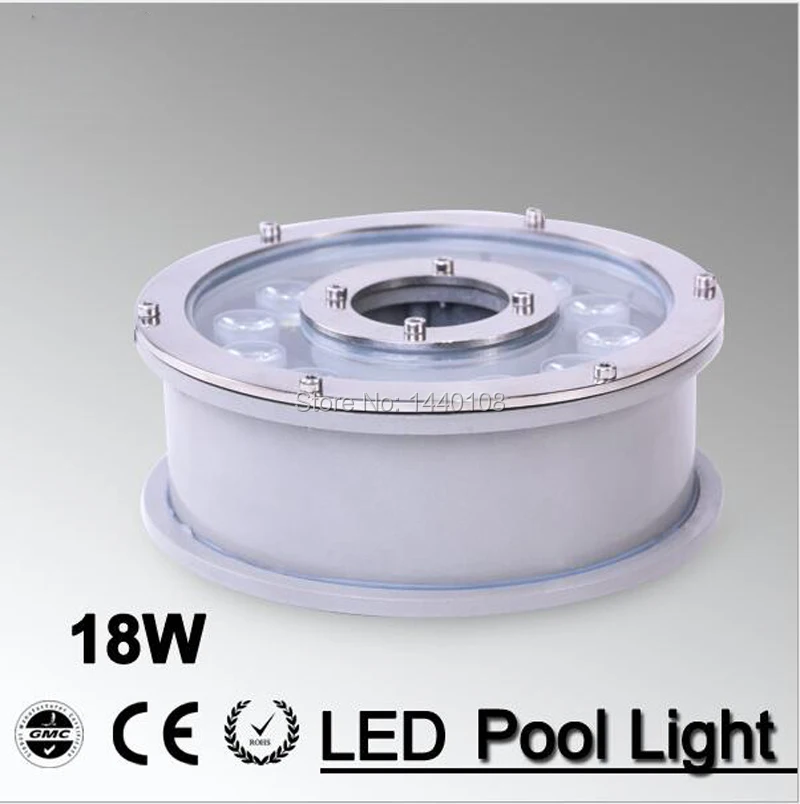 5pcs/lot RGB 18W Led Underwater Lamp DC12V Waterproof IP68 Led 12v Waterproof Fontaine Piscine Spotlights/Fountain/Pool Light