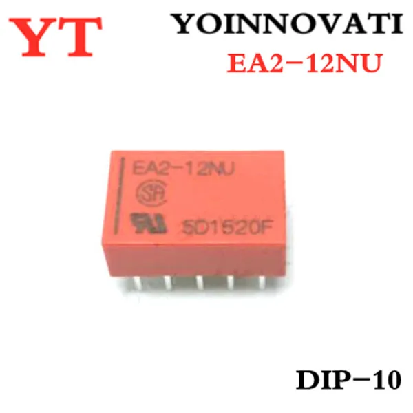 100pcs/lots EA2-12NU 10-pin 1A relay