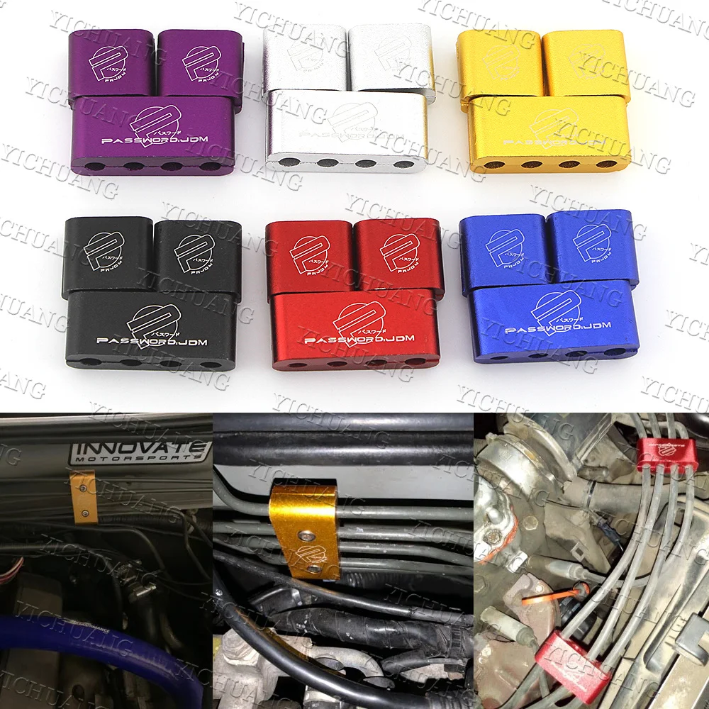 3 stücke Universal JDM SPW Passwort Auto Zündkerze Elektrische Draht Klemme Separator Linie Zündung Kabel Clip Für Auto Dekoration