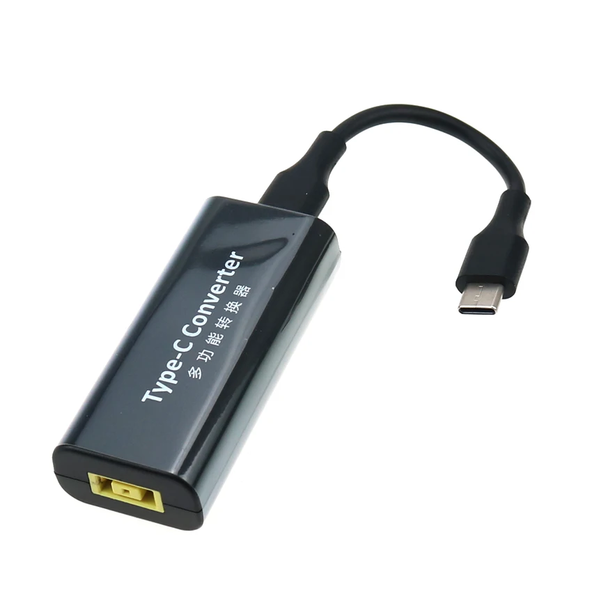 DC rodzaj usb C męski ładowarka sieciowa konwerter złącze adaptera dla Lenovo Dell Hp Asus zasilacz do laptopa 20V 3.25A kwadratowy wtyk żeński