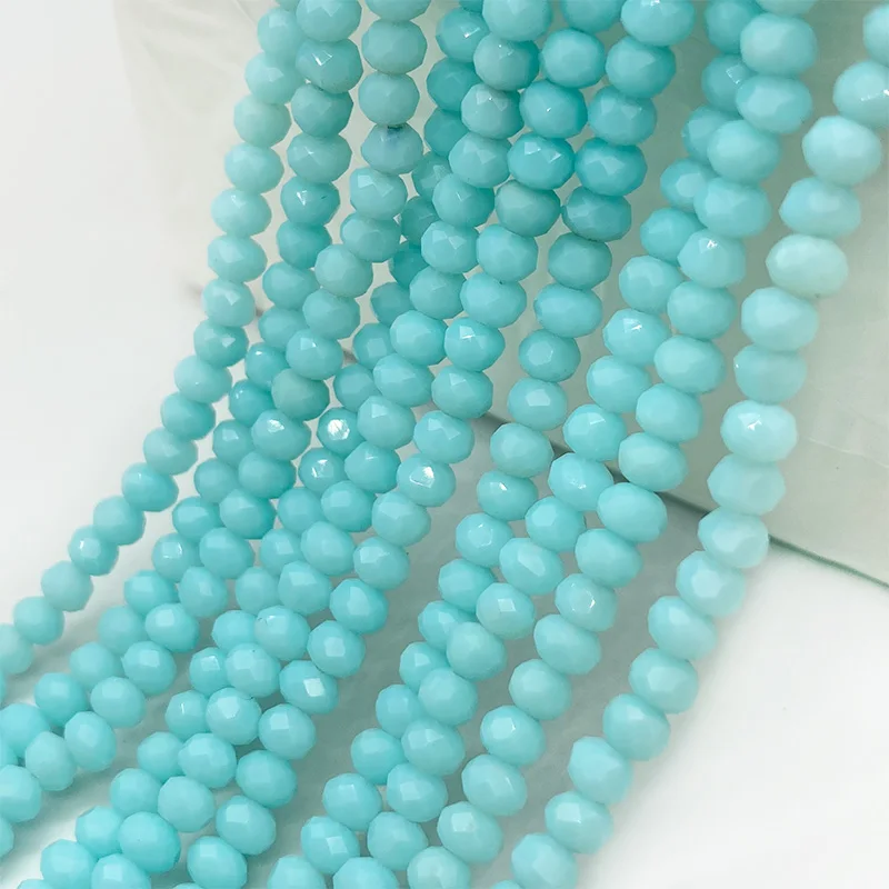 2 3 4 6 8 mm veelkleurige porseleinen kralen kristal kralen gefacetteerde platte ronde kralen voor sieraden maken accessoires DIY groothandel
