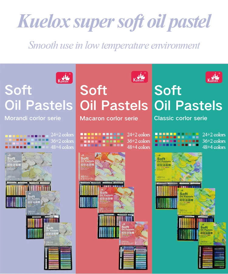 Kuelox Professionelle schwere Farbe Ölpastell Zeichnung Malerei Superweiche Ölpastell für Kunstschule Schreibwaren Buntstift – Detail 1