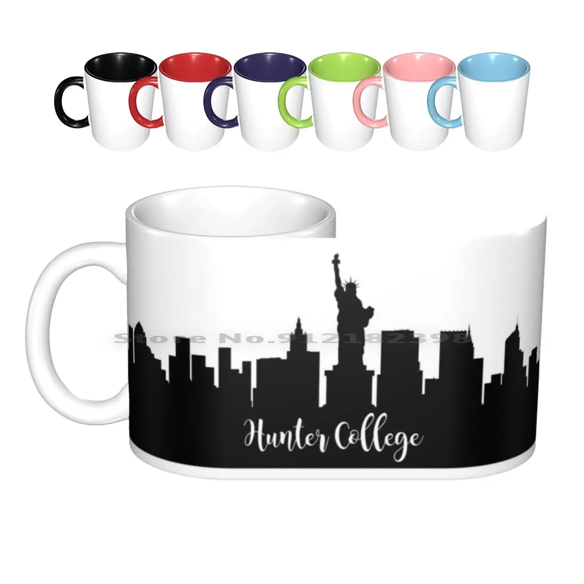 Hunter College Ceramic Mugs Coffee Cups Milk Tea Mug Nyc New York New York City Big 631 516 212 New York State State City