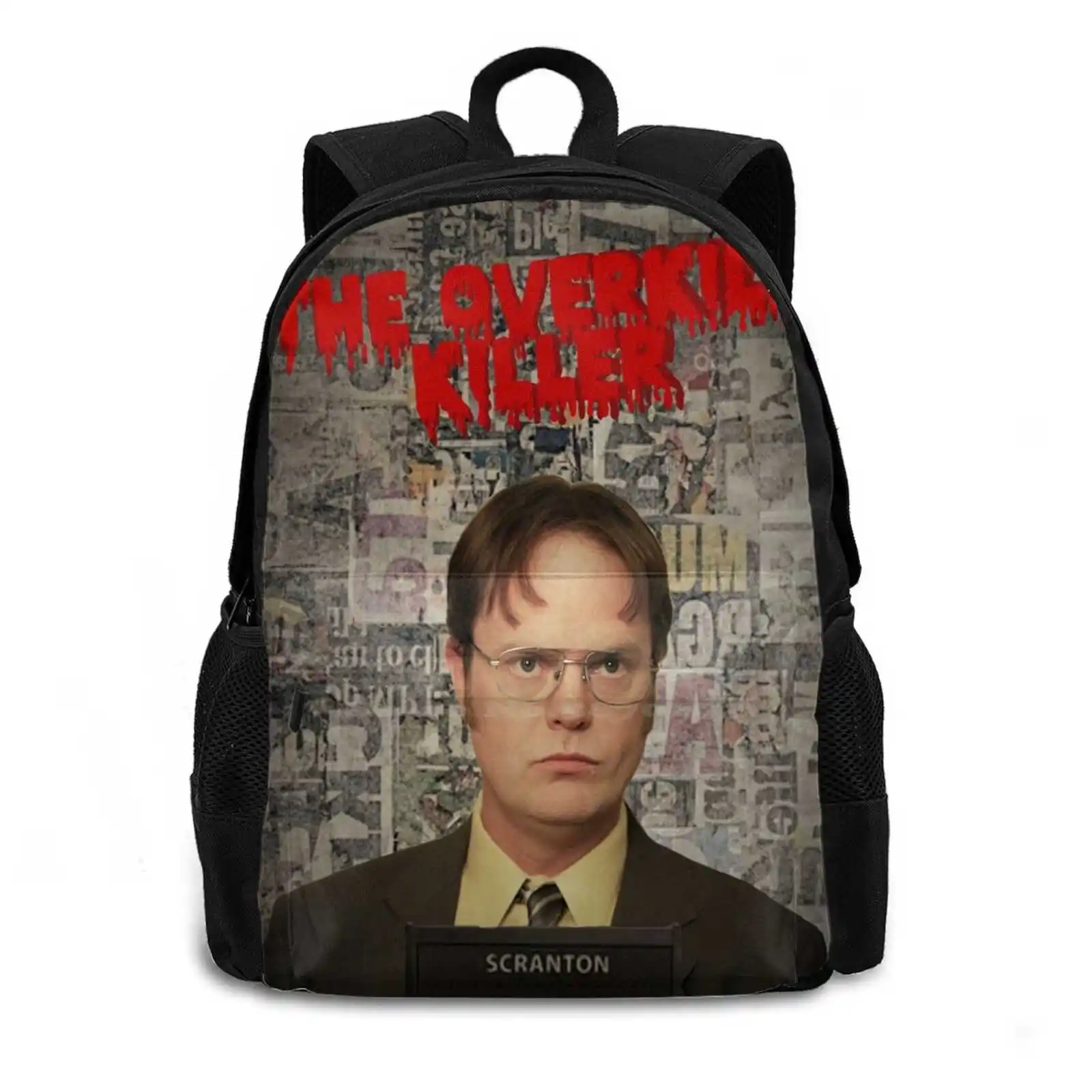 Dwight K. Schrute : The Killer Hot Sale Schoolbag Backpack Fashion Bags Dwight Schrute The Killer Scranton The Office Tv Show