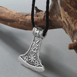 Cxwind Axe Antique Amulet Kolovrat Symbol Pagan Slavic Perun Charm Necklace Jewelry Amulets and Talismans Pendants for Gift