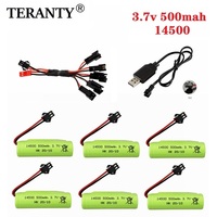 1S 3.7V 500Mah 14500 Lipo Battery and charger set Voor DE35 DE38 Dubbelzijdig Rc Tumbling Stunt Afstandsbediening controle Auto