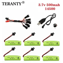 1S 3.7V 500Mah 14500 bateria Lipo i zestaw z ładowarką do DE35 DE38 Dubbelzijdig Rc Tumbling Stunt Afstandsbediening controle Auto