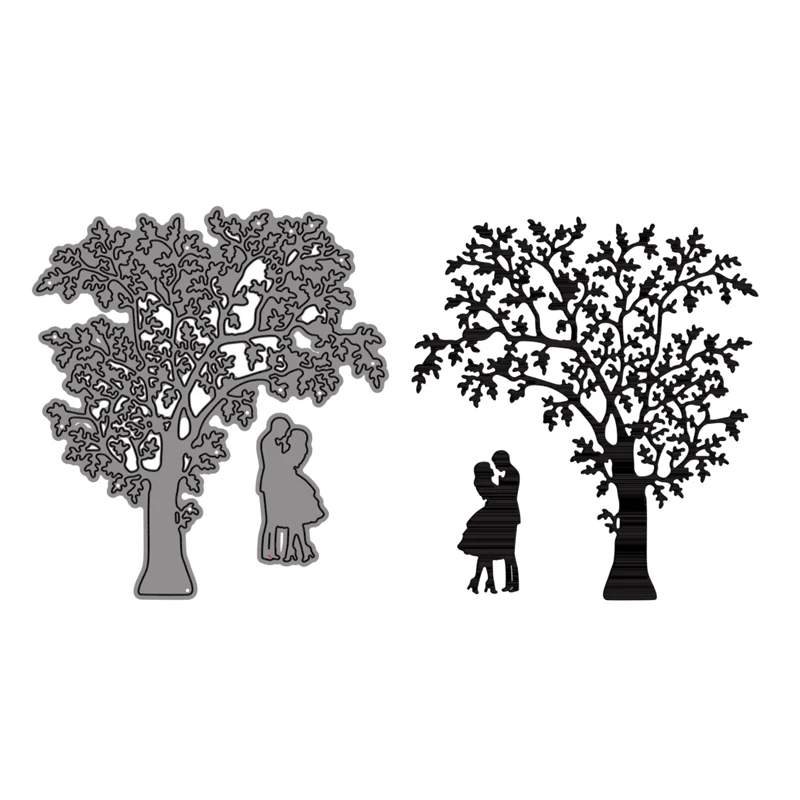 

Cutting Dies Couple Hugging Under The Big Tree Sweet Romantic For DIY Scrapbooking Embossing Album Paper Cards Dies 2021New