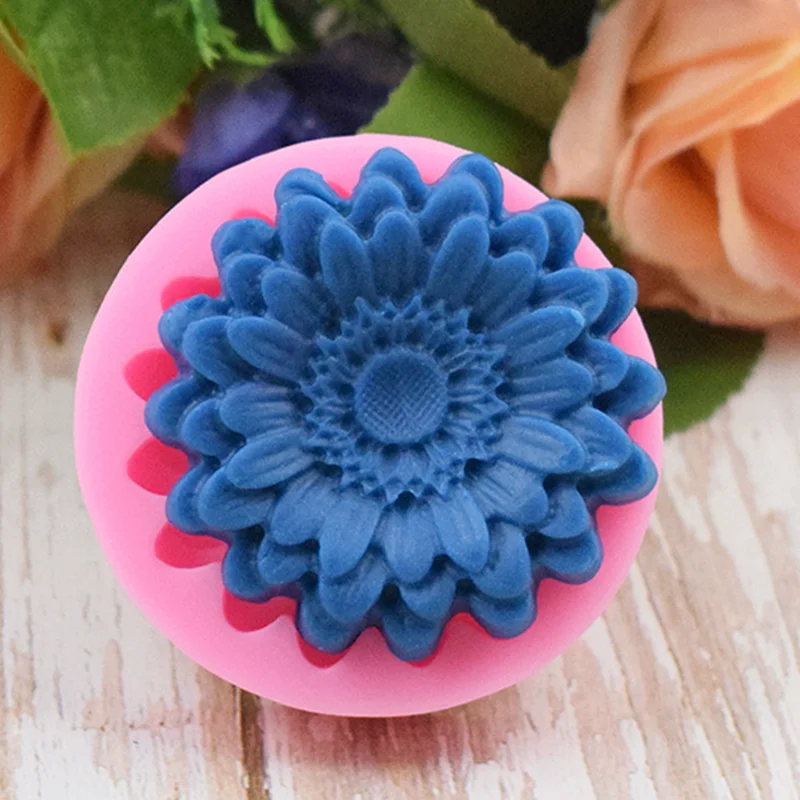 Daisy Flower Silicone Mold Resin Kitchen Baking Tool Chocolate Dessert Lace Decoration Supplies DIY Cake Pastry Fondant Moulds