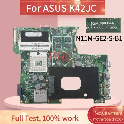 For ASUS K42JC MAIN BOARD REV:2.2 HM55 N11M-GE2-S-B1 DDR3 Laptop motherboard