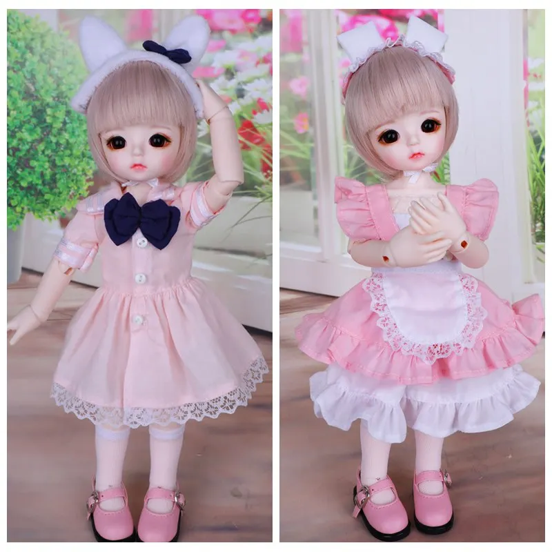 1/6 scale BJD doll cute kid girl BJD/SD Resin figure doll DIY Model toy gift. full set with Clothes,shoes,wig A0258-9Cream YOSD