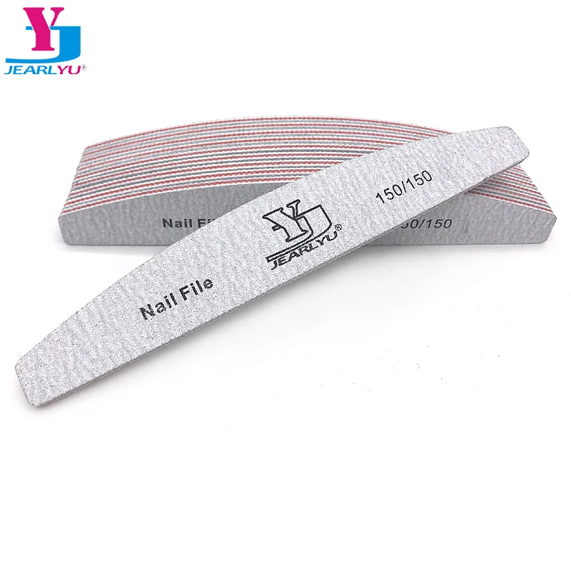 10 Pcs/lot Boat Nail File Buffer Sanding 150/150 Portable Pedicure Polish Grit Beauty All UV Gel Professional Shine Art Tools