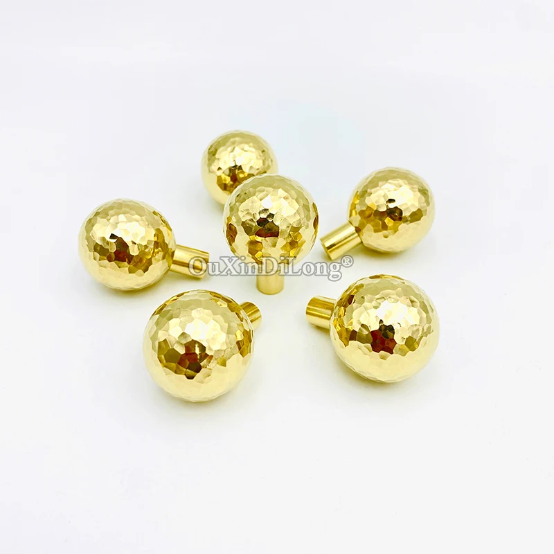 New Arrival 20PCS Solid Brass Hammer Cabinet Door Handles Gold Drawer Pulls Cupboard Wardrobe Wine Cabinet Pulls Handles & Knobs