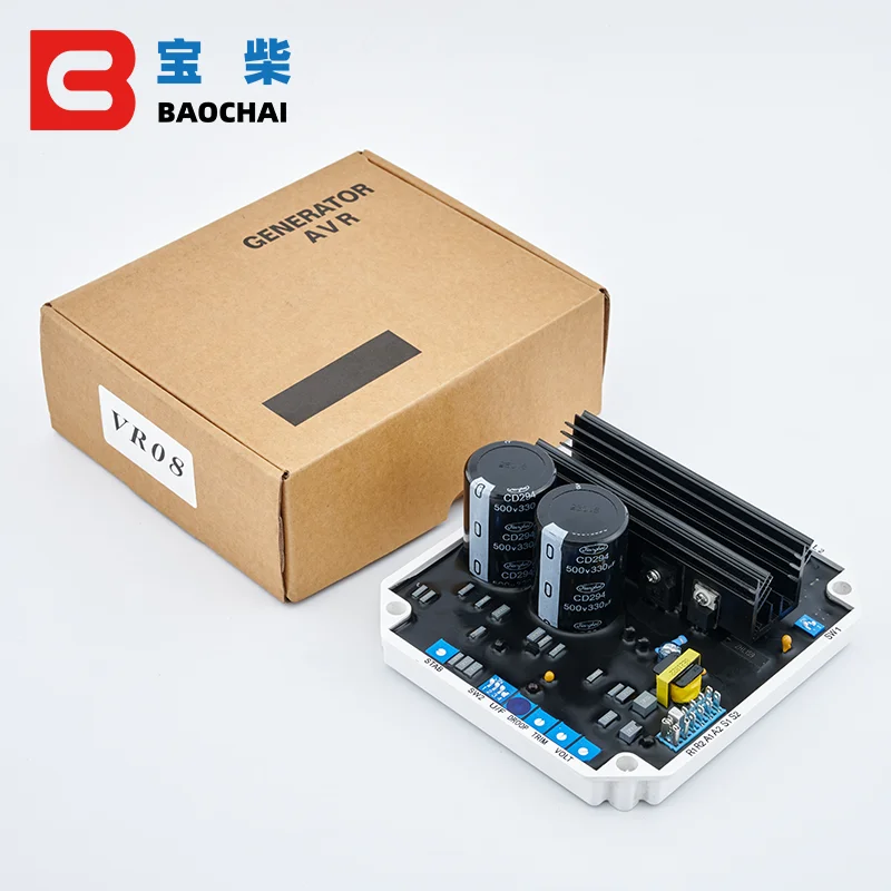 VR08 KF308A AVR Automatic Voltage Regulator Brushless Powerly Generator Stabilizer Single Three Phase Adjuster