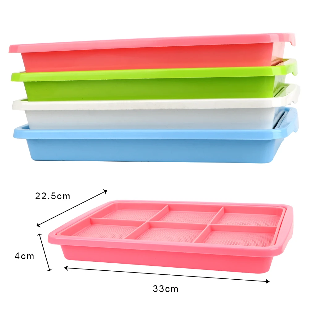 Double Layer Bean Sprouts Growing Wheat seedlings Nursery Pots Planting Dishes Plate Seedling Tray 1 piece Plant Tool images - 6