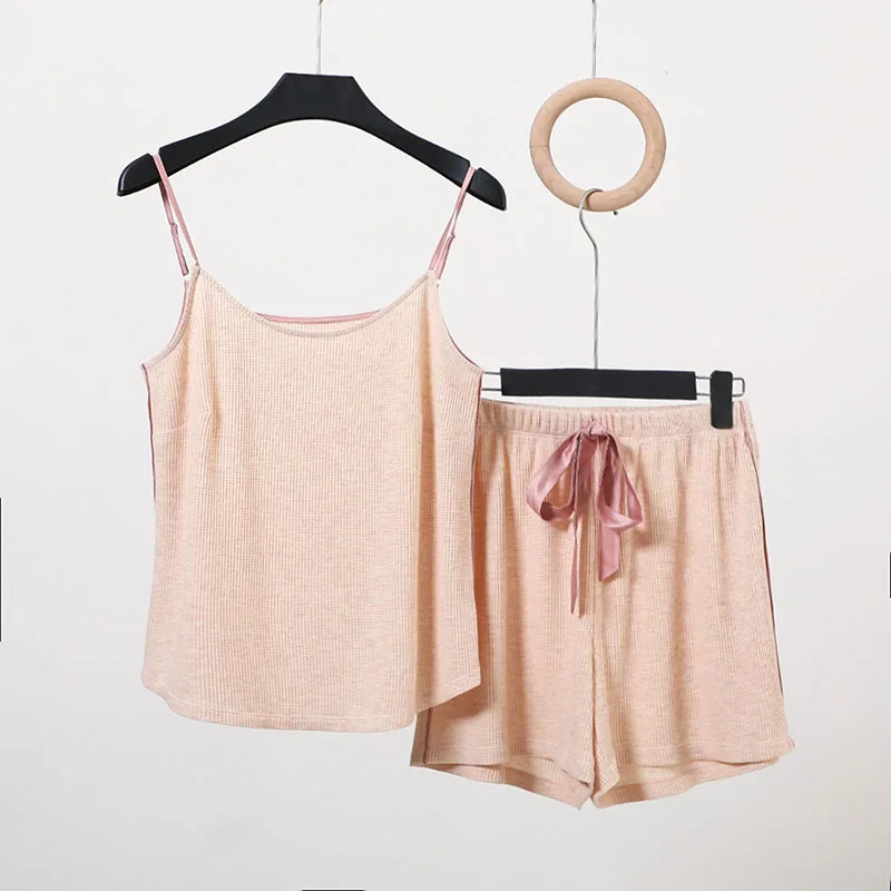 Sanderala Sexy Women Bow Pajamas Set Sleepwear Plus Size Comfortable Lingerie Nightgown Sleeveless Set Pajama Pant Sexy Pjs