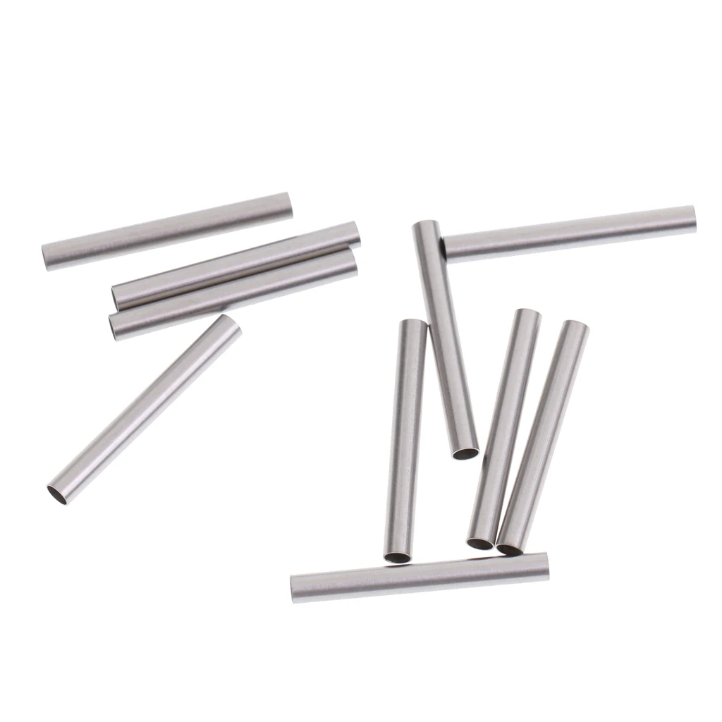 Pack of 10pcs Silver Stainless Steel Tubes Watch Band Straps Replacement Repair Tool Bars Pins 18mm 22mm