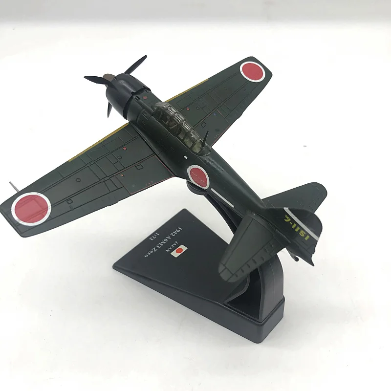 1/72 New Special Die Casting Metal Japanese Zero Fighter Simulation Model Finished Products Home Display Collection Military