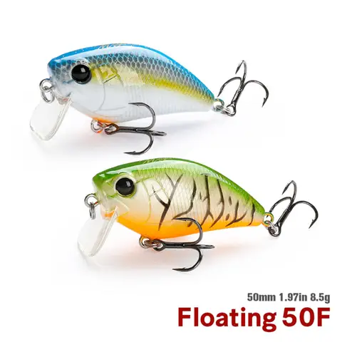 TSURINOYA DW116 50F 크랭크 베이트 낚시 루어 마술사 50mm 8.5g 얕은 범위 플로팅 크랭크 인공 하드 베이스트 파이크베이스