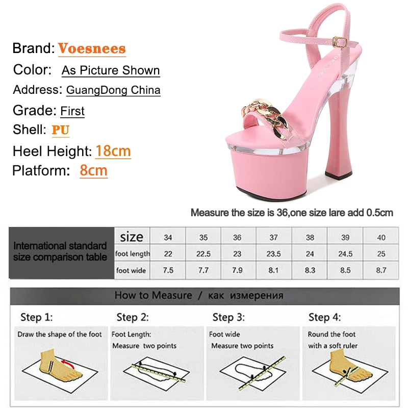 Metal Decoration Buckle Strap Women Shoes New Chunky Heel Sandals Summer Platform High Heels Nightclub Party Pole Dance Shoes