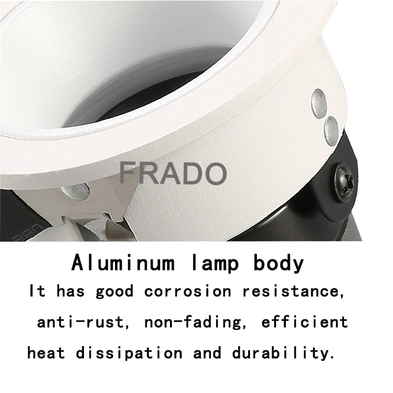 Hohe Helle 5W 7W 12W 20W 30W Dimmbare COB LED Downlights 24 Winkel Leuchte Einbau lichter der decke Unten Lampen Garantie – Detail 13
