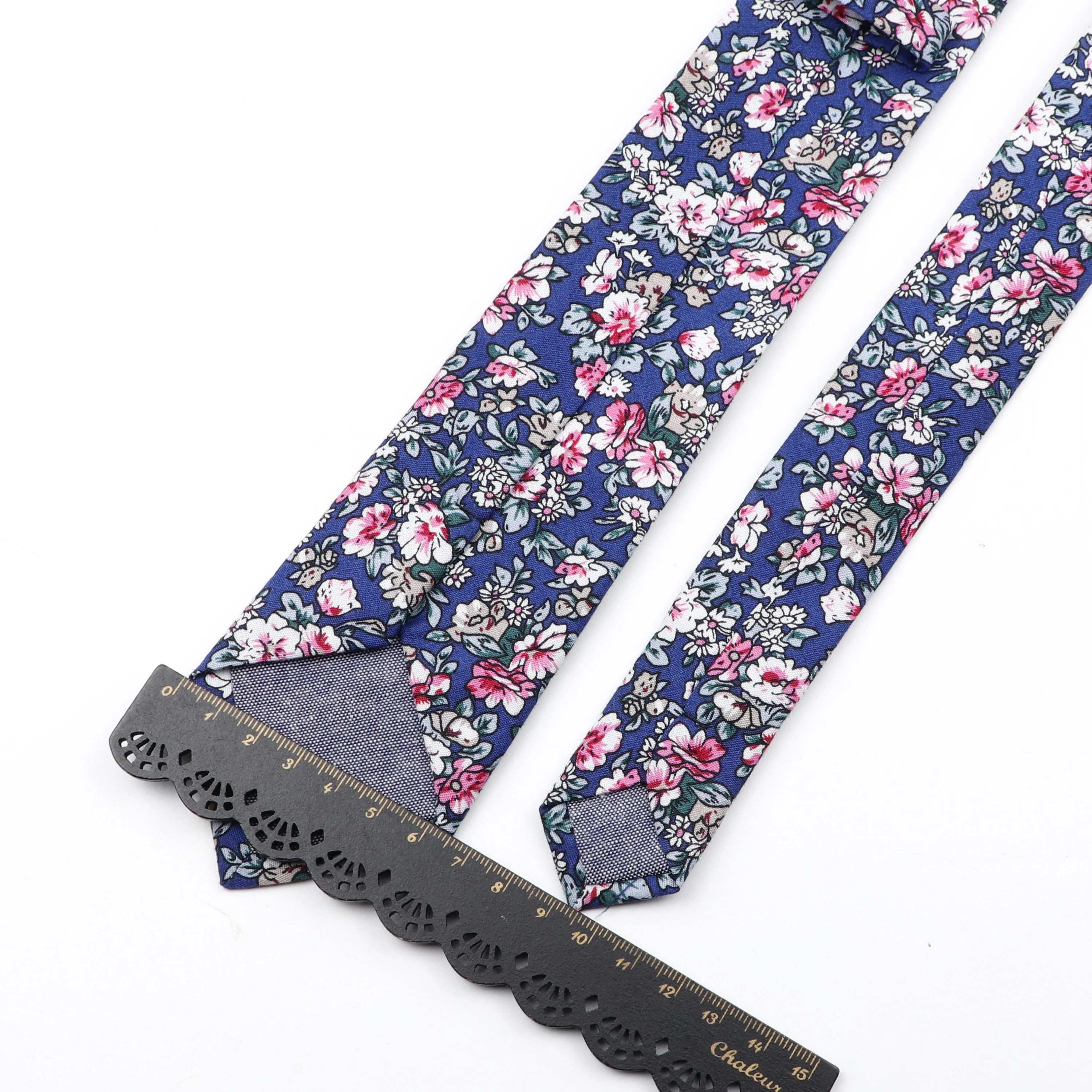 Fancy Printed Floral NeckTies For Men Women Wedding Party Casual Afternoon Tea 100% Cotton Slim Tie Handmade Gravata Suit Collar