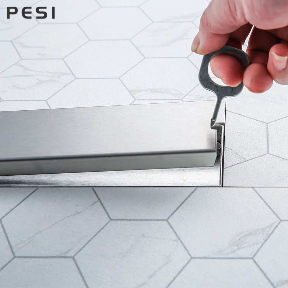 Imagem -06 - Dreno de Chuveiro de 30 40 50cm Dreno de Drenagem de Piso 304 Ralo Longo Drenagem Linear para Hotel Banheiro Cozinha Frool Aço Inoxidável