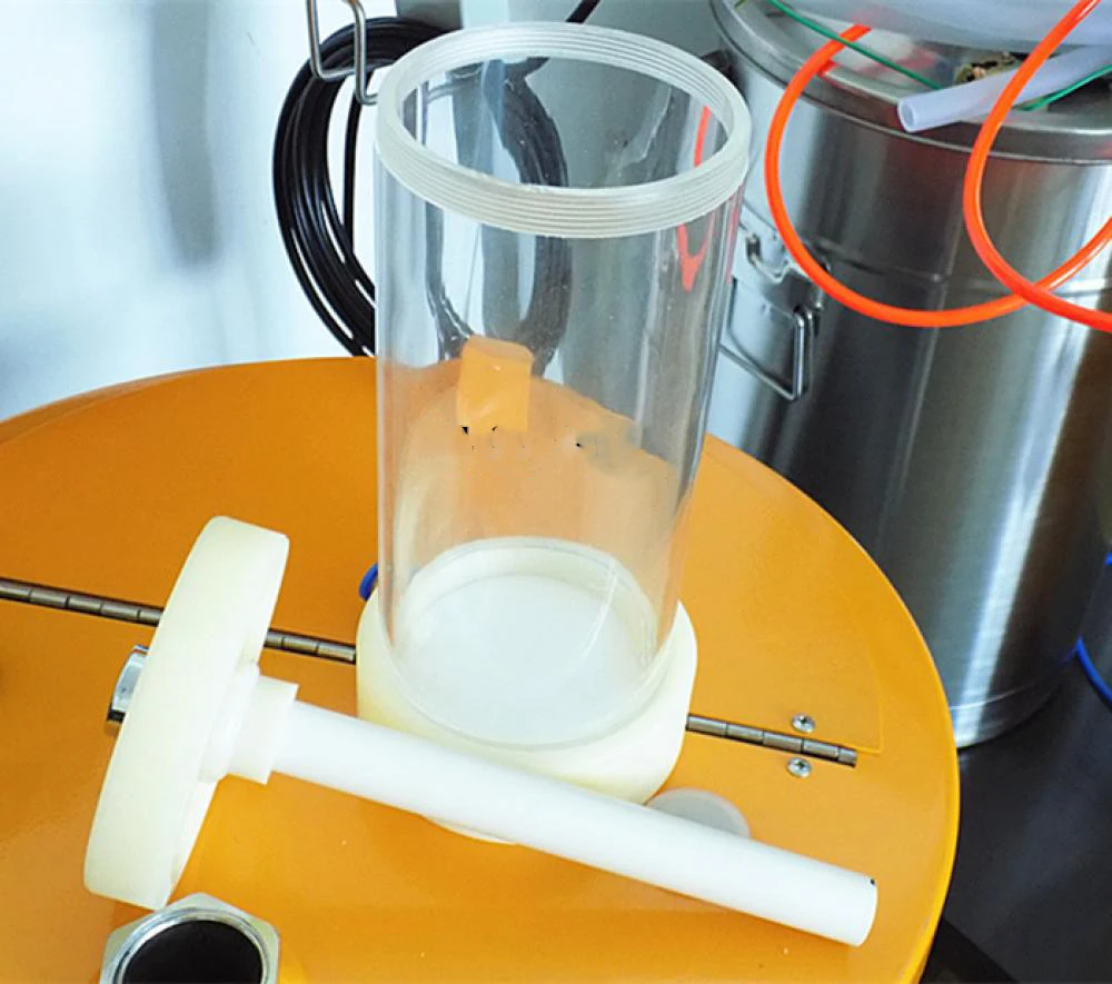 Sơn Tĩnh Điện Phễu Thực Nghiệm Nhỏ Bột Cốc Mặt Tỳ Hưu Màu Với Fluidizing Đĩa Và Bột Bơm