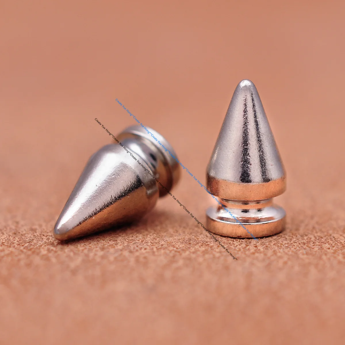 

50Pcs 7*13 mm Copper Sturdy Heavy Studs and Spikes for Clothes DIY Punk Rock Silver Studs Rivets For Clothes Shoes Bags Decor