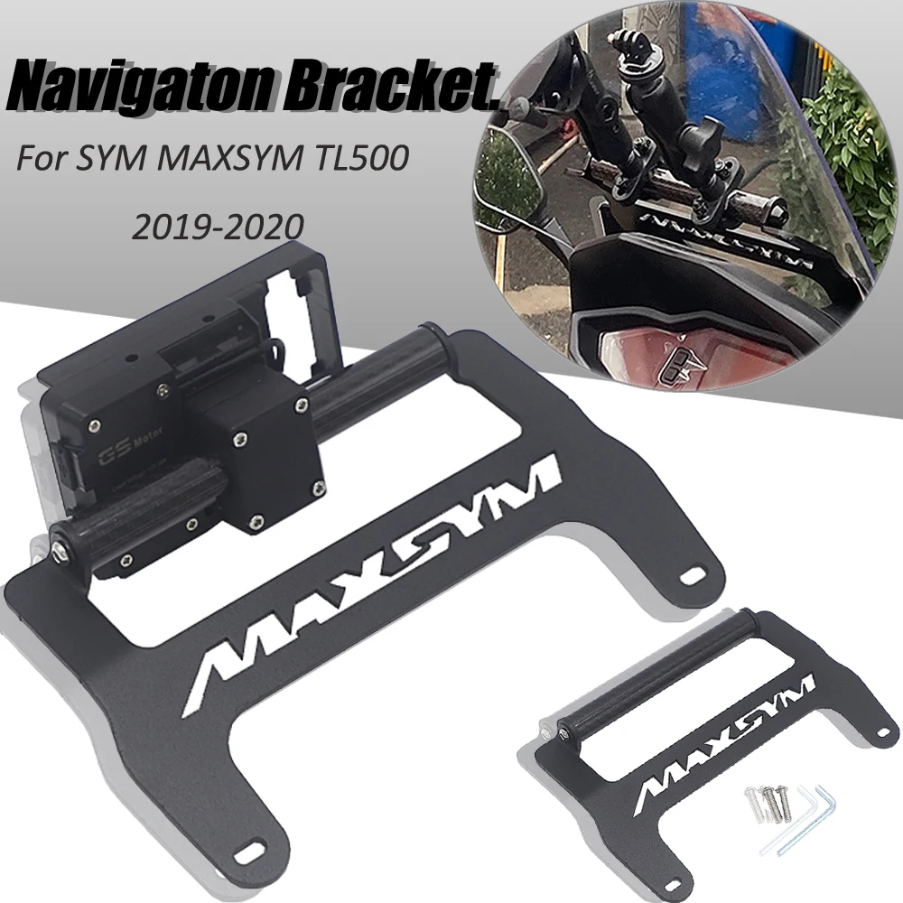 NEW 2020 Motorcycle Front Phone Stand Holder For SYM MAXSYM TL 500 TL500 Smartphone Phone GPS Navigaton Plate Bracket