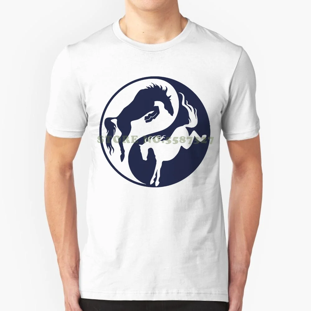 Fashion Tee Women's T Shirt Yin And Yang Horse Design Female Tshirt Summer