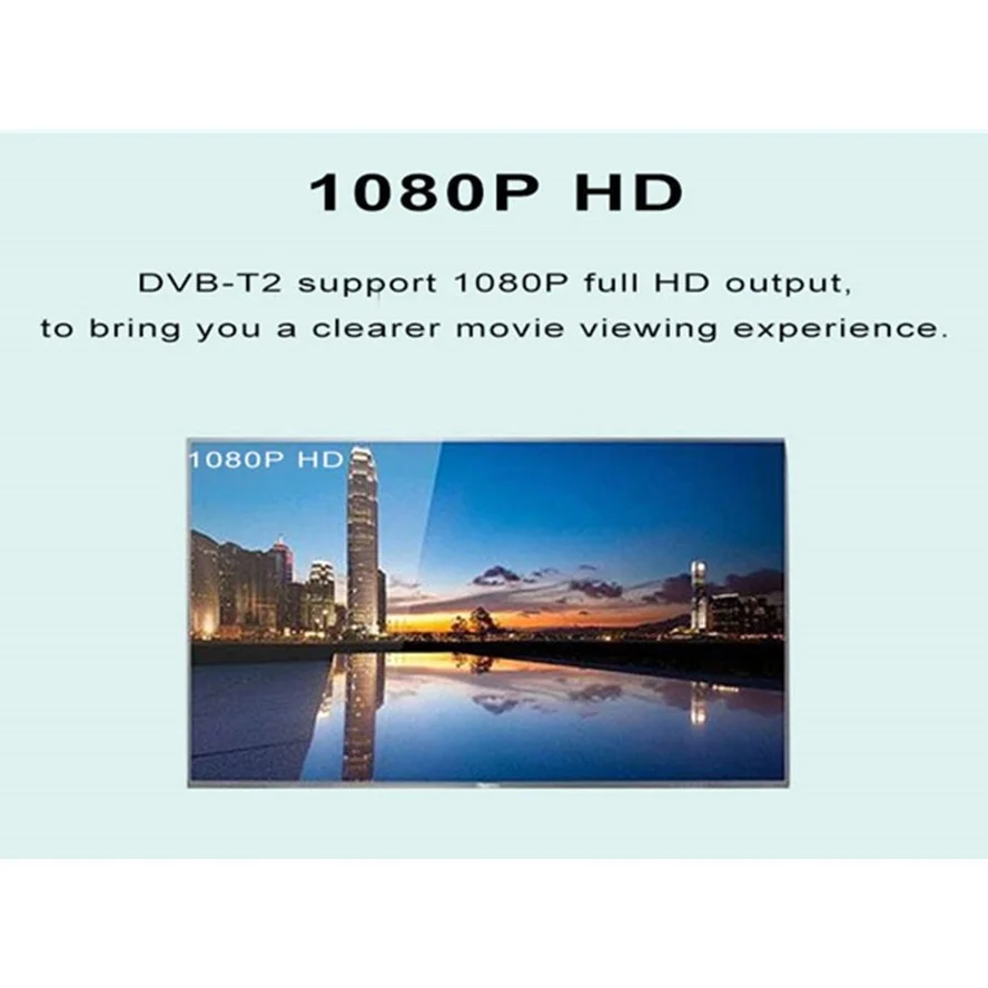 HD TV Tuner DVB T2 USB2.0 TV Box HDMI 1080P DVB-T2 Tuner Receiver Satelit Dekoder Bawaan Manual Rusia untuk Adaptor Monitor