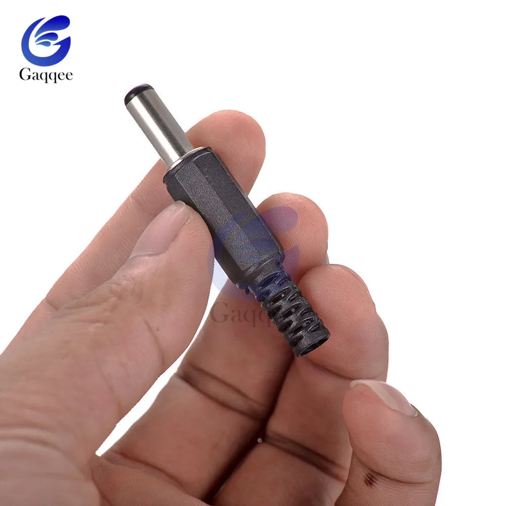 10Pcs DC Power Connector pin Female Plug Jack + Male Plug Jack Panel Mount Connector 5.5mm 2.1mm Plug Adapter 2 Terminal Types