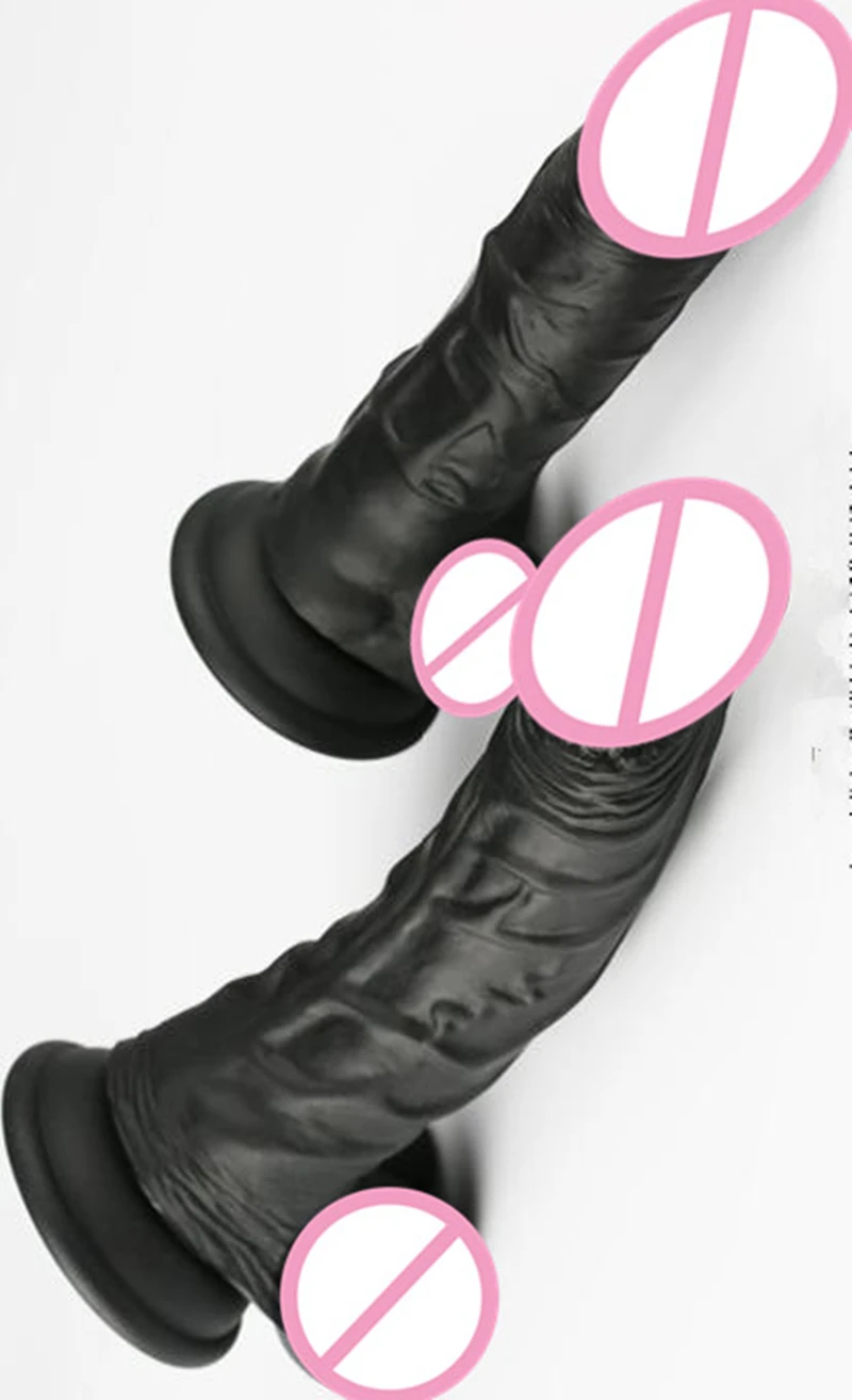 Newest! Black Silicone Big Dildo Suction Cup Female Masturbation Sex Toy Adult Products Sex Shop