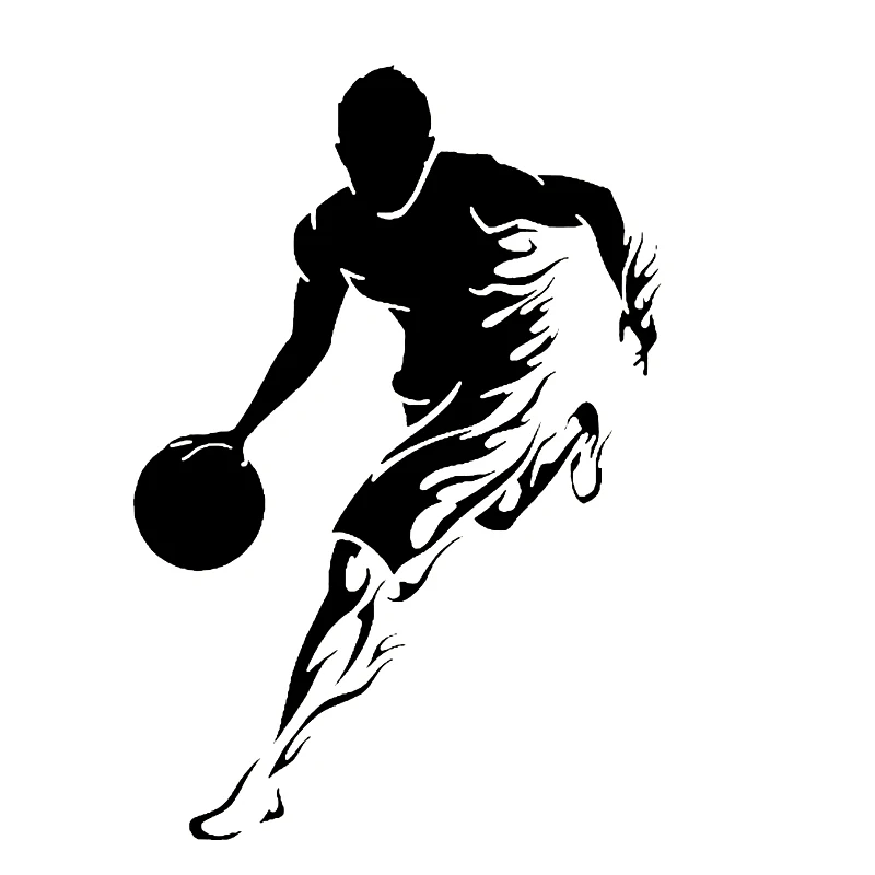 10.4*15.24cm Running Basketball Player Vinyl Car Decal Bumper Sticker Handsome And Cool Stickers Car Stickers