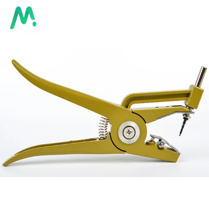 Automatic Rebound Ear Tag Pliers Swine Cow Sheep Livestock Ear Applicator Vertical Hydraulic Animal Identification Tool