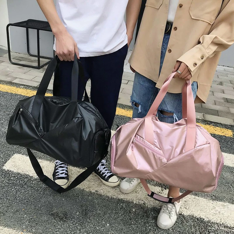 Bolsa de gimnasio para deportes al aire libre para hombres y mujeres, bolsa de viaje para entrenamiento, separación seca y húmeda, bolsas de