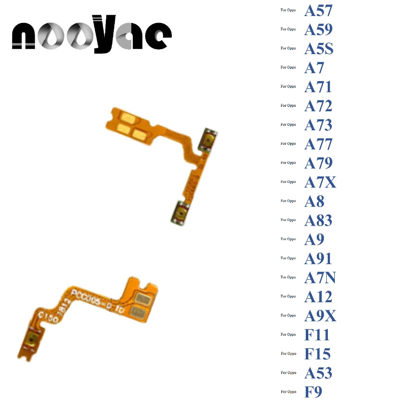 For Oppo A57 A59 A5S A7 A71 A72 A73 A77 A79 A7X A8 A83 A9 A91 A7N A12 Power On Off + Volume Up Down Buttons Flex Cable Ribbon