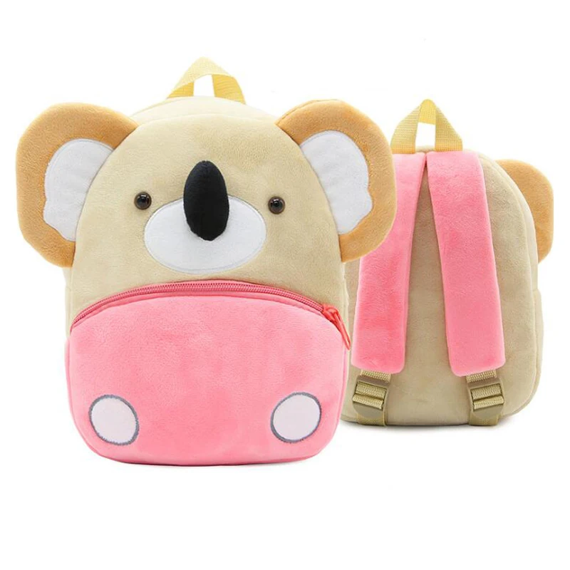 Kids Backpacks Anime School Bags 3D Kids Cartoon Koalas Plush Backpack Panda Kindergarten Boys Girls Childrens Backpack Book Bag