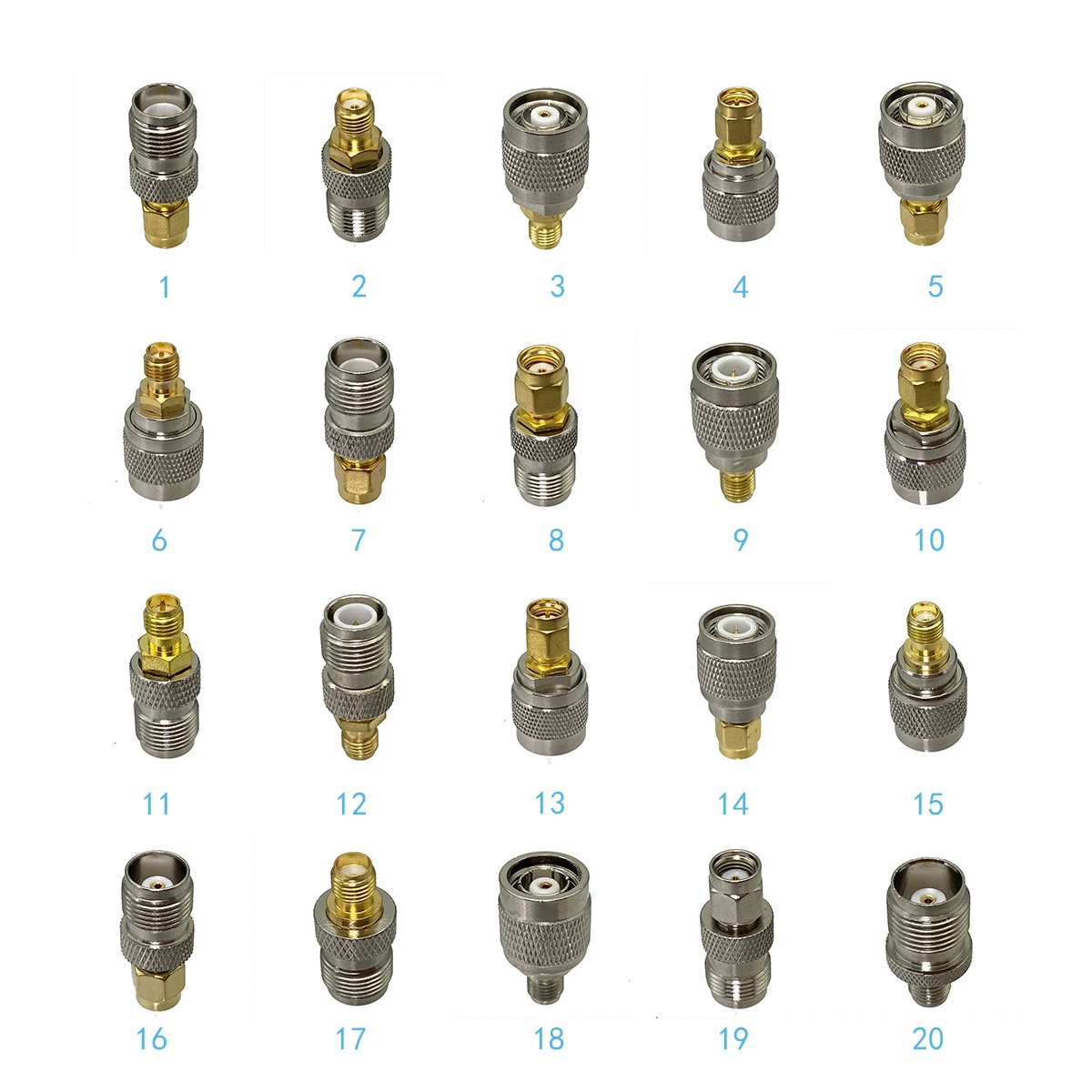 1 sztuk Adapter złącza TNC RP TNC na SMA RP SMA wtyk męski i żeńskie gniazdo zacisk kablowy RF koncentryczny konwerter nowy