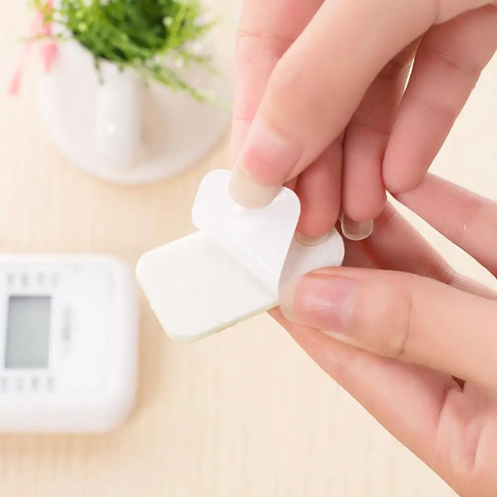 2 Pairs Home Remote Control Hook Sticker Holder Self Adhesive Wall Mount Hanger Key Decorative Hooks