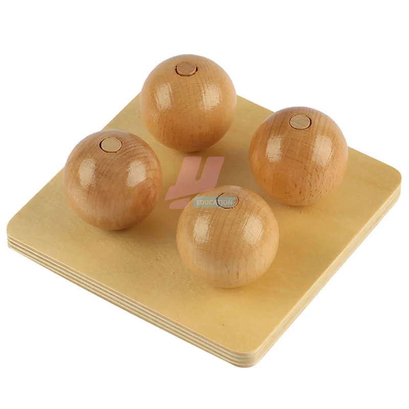 Montessori Instruments for Infants and Young Children Preschool Education Wooden Toys Four Balls and Nails